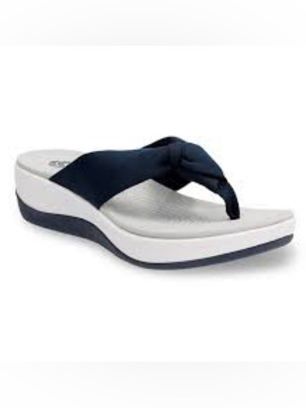 Clarks Navy Cloudstepper Flip Flops